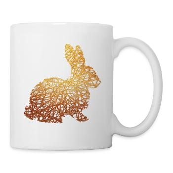 Ostern Hase Häschen Gold Geschenk Geschenkidee - Tasse - Weiß - Rechts