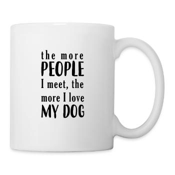 chiens aiment - Mug blanc - blanc - Droite