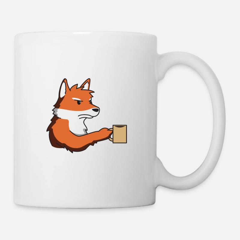 Coffee for me Fox gift idea funny in the morning - Mug - white