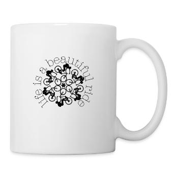 MTB Mountainbike Life is a beautiful ride - Tasse - Weiß - Rechts