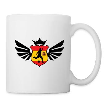 Espagne emblème de soccer flag fr - Mug blanc - blanc - Droite