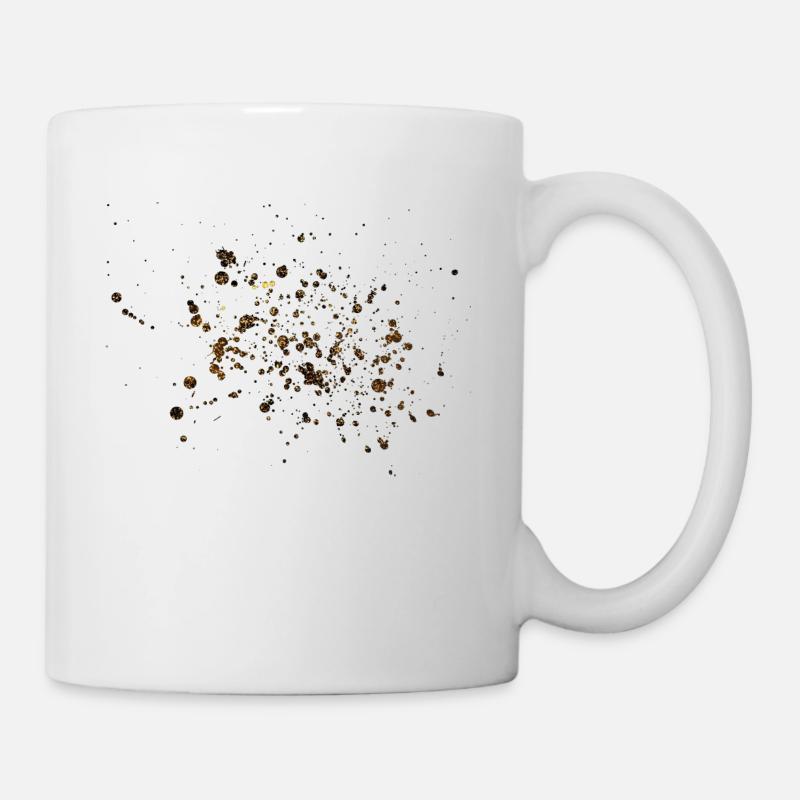Blobs dorés - Mug blanc - blanc
