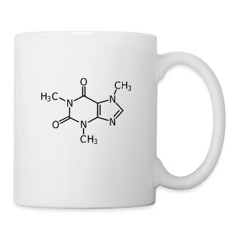 Caffeine - chemical formula - Mug - white - Right