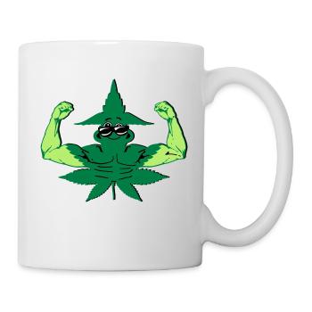 Muskel Hanf - Tasse - Weiß - Rechts
