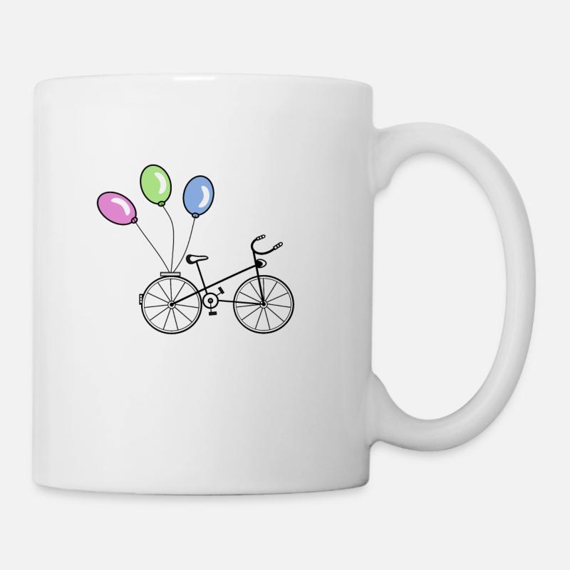 Fahrrad mit Heckantrieb - Tasse - Weiß