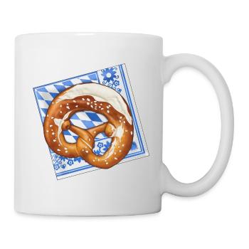 Pretzel Pretzel Laugenbreze Illustration Cartoon - Mug - white - Right