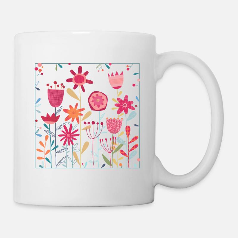 Wild weeds and flowers - Mug - white
