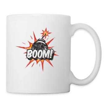 Boom! Bombe explosion enfants dessin animé - Mug blanc - blanc - Droite