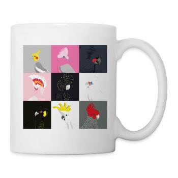 Kakadu Fliese Porträts - Tasse - Weiß - Rechts