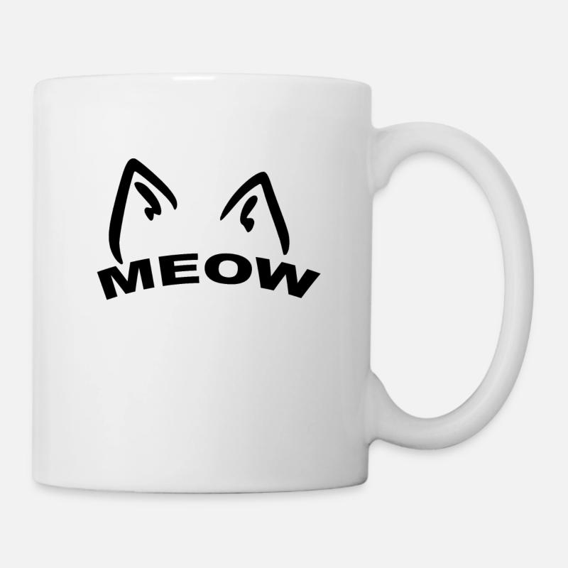 Idée cadeau chat miaou - Mug blanc - blanc