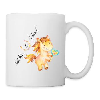 Schulanfang 1.Klasse Pferd ***super süß*** - Tasse - Weiß - Rechts