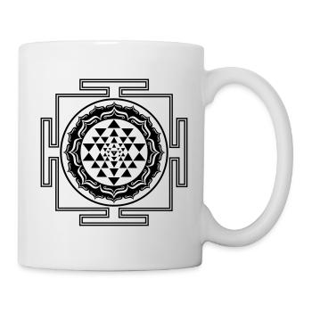 Yantra signes yoga Méditation Géométrie sacrée - Mug blanc - blanc - Droite