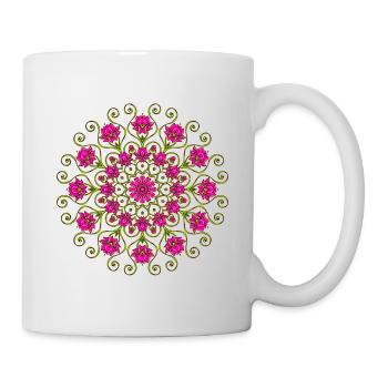 Lotus Flower Lotus Blossom Lotus Mandala Yoga Sign - Mug - white - Right