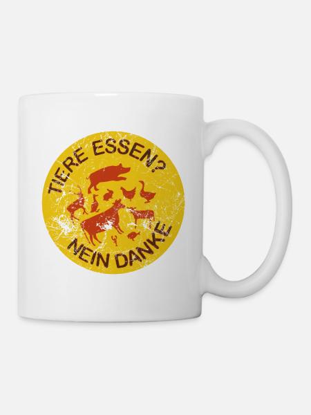 Tiere Essen? Nein Danke. - Tasse - Weiß