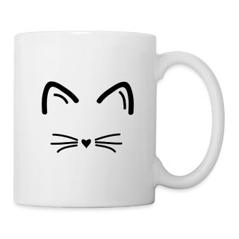 Katze Katzendame Katzenfreund - Tasse - Weiß - Rechts