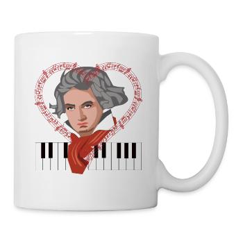 J’adore Beethoven compositeur pianiste classique - Mug blanc - blanc - Droite