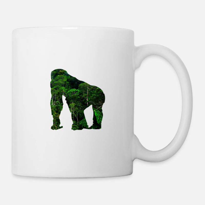 Affe Tier Dschungel Rettet den Regenwald Geschenk - Tasse - Weiß