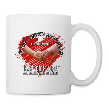 Child Children Daughter Son Gift Heart Hand Hab - Mug - white - Right