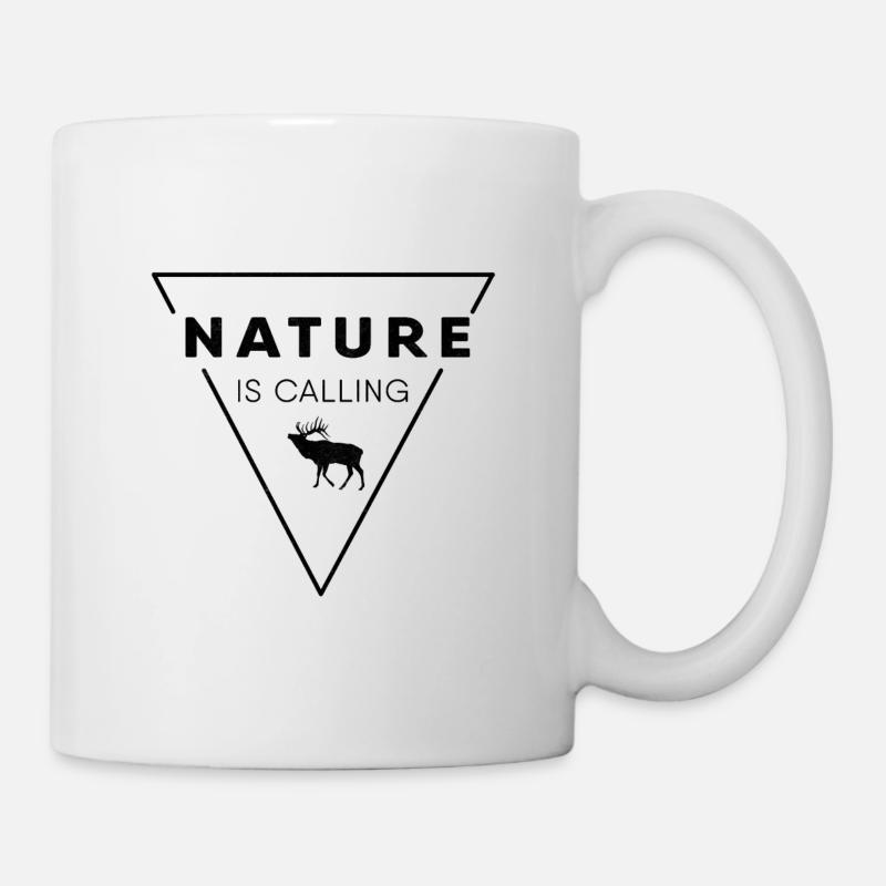 Nature - Nature is calling - Mug - white
