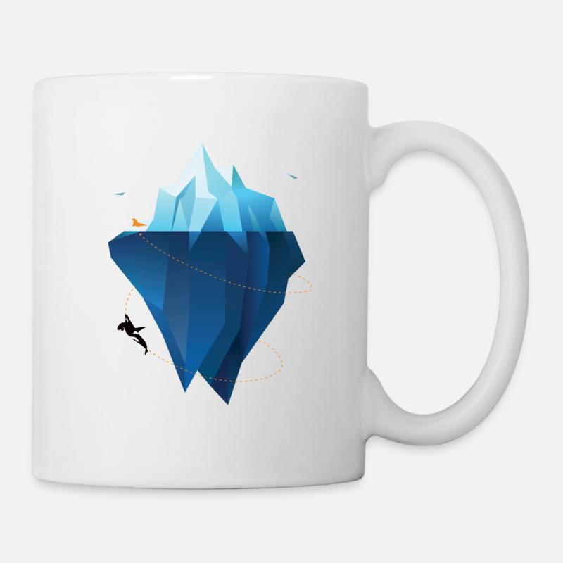 Monde sous-marin avec protection de l'environnement orca et - Mug blanc - blanc