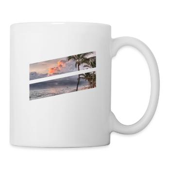 Plage avec palmiers - Mug blanc - blanc - Droite