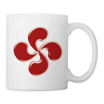 Croix basque 3d - Mug blanc - blanc - Droite