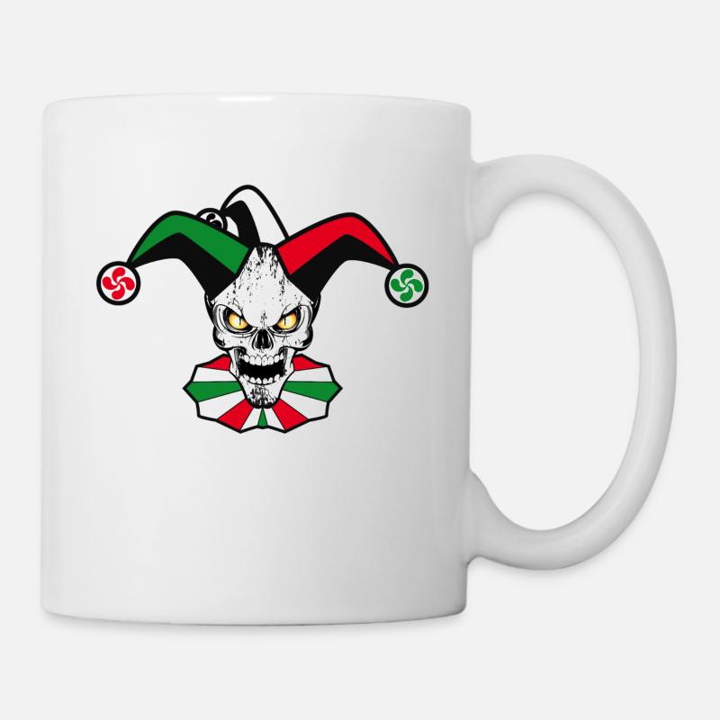 Basque skull Harlequin - Mug blanc - blanc