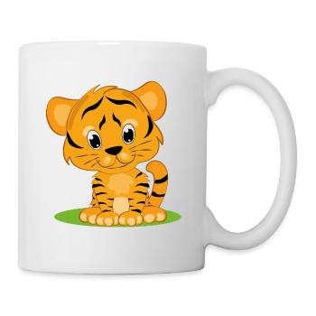 Doux bébé tigre - Mug blanc - blanc - Droite