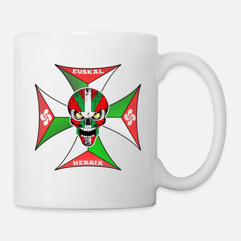 Euskal Herria cross - Mug blanc - blanc