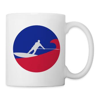 surfer sur sup - Mug blanc - blanc - Droite
