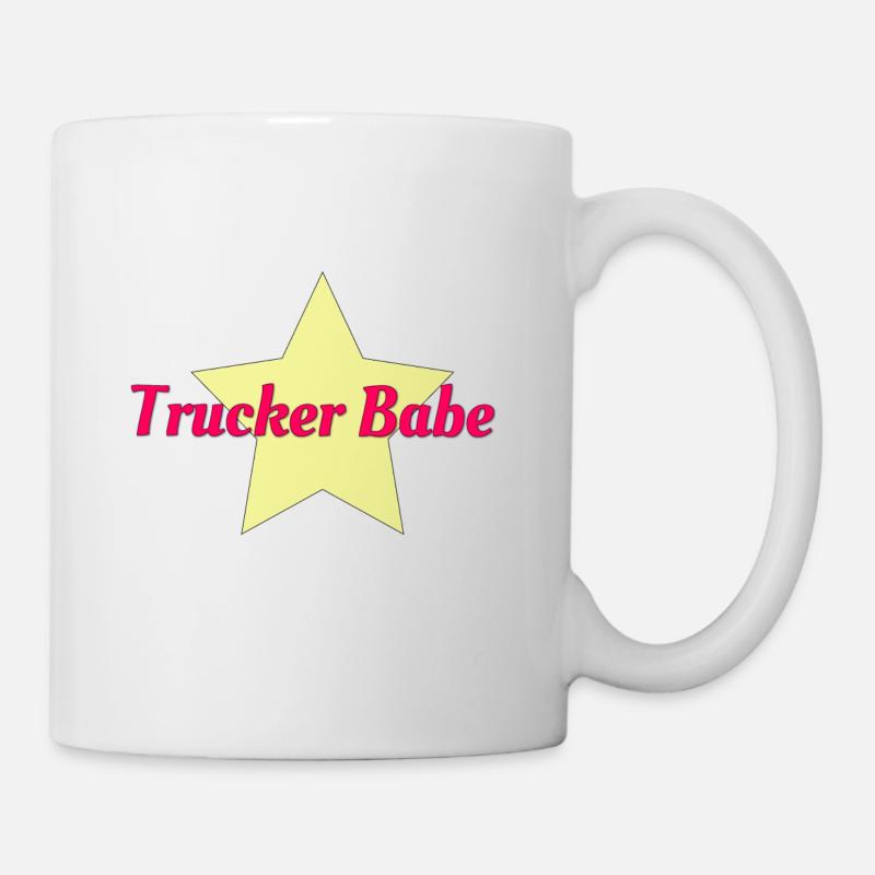 Trucker Babe - Tasse - Weiß