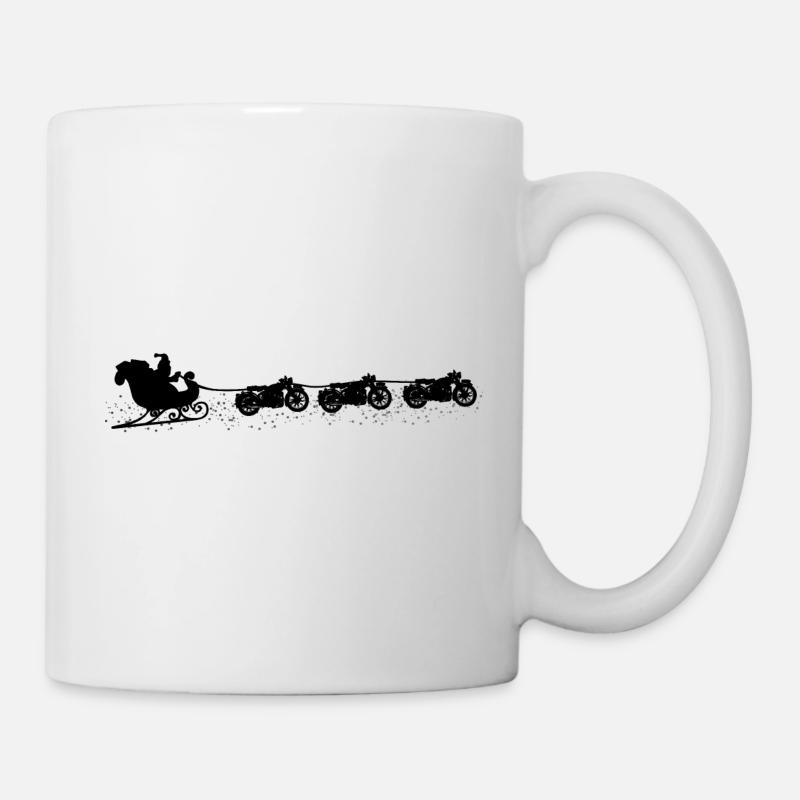 Motorrad Motorradfahrer Biker Weihnachten - Tasse - Weiß
