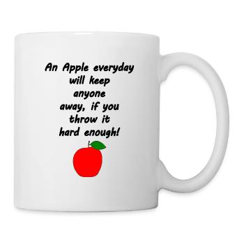 Apple Apfel Doctor Zitat Spruch Lustig - Tasse - Weiß - Rechts