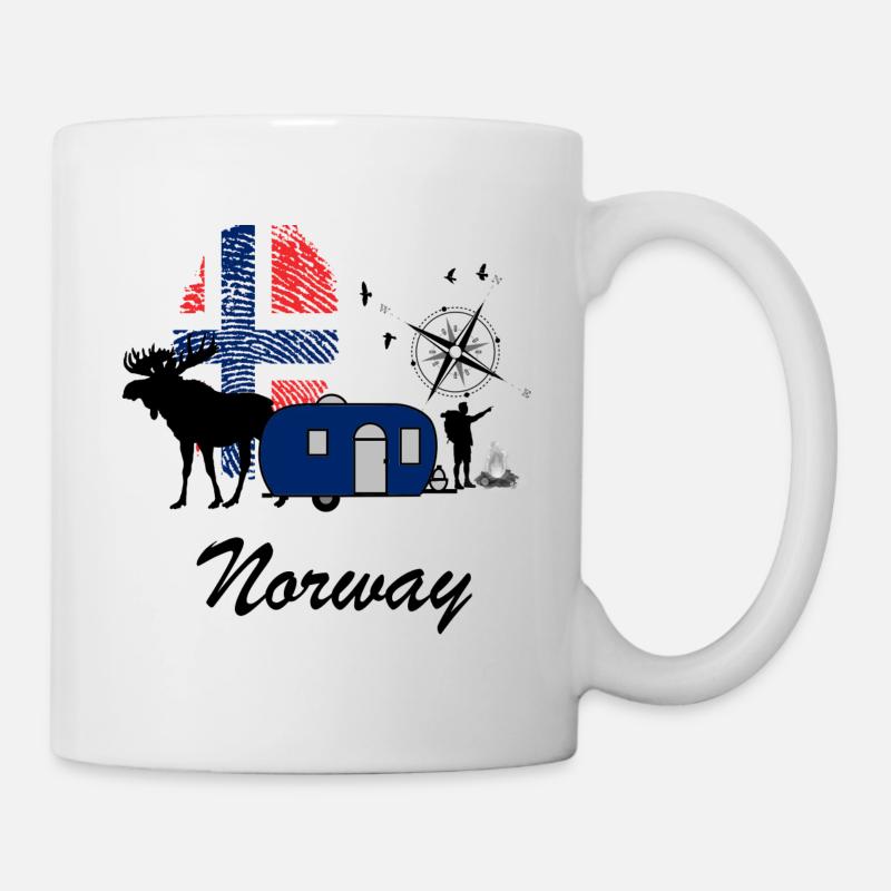 Norwegen Reise Liebe Norway Geschenk Idee schwarz - Tasse - Weiß