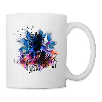 Musik Mensch Art Design - Tasse - Weiß - Rechts