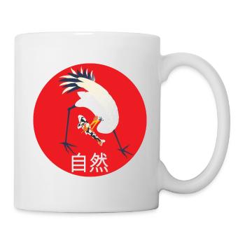 Japan crane and Koi - Mug - white - Right