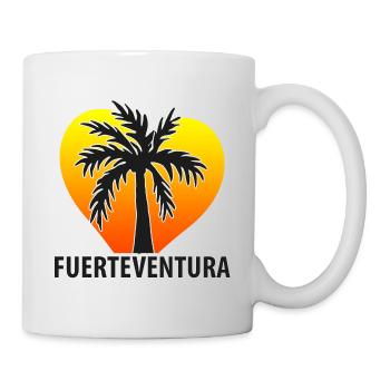 Fuerteventura Palme Herz - Tasse - Weiß - Rechts
