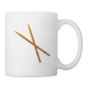 Batteur batteur batteur bâtons - Mug blanc - blanc - Droite