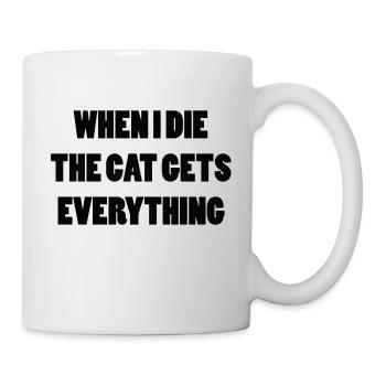 Katze Katzendame Katzen lustige Sprueche Kätzchen - Tasse - Weiß - Rechts