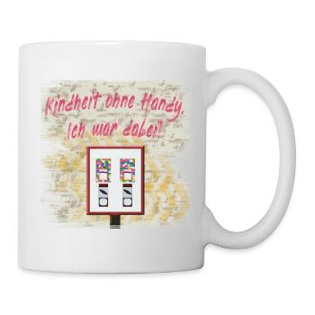 Kindheit ohne Handy. Ich war dabei! - 90er Vintage - Tasse - Weiß - Rechts