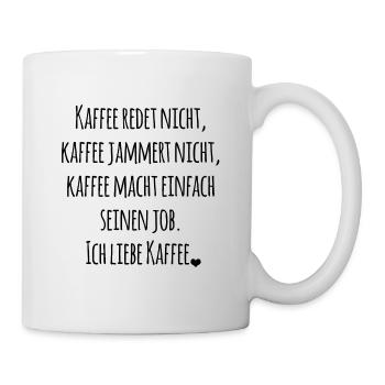 Kaffee Liebe Becher Tasse - Tasse - Weiß - Rechts