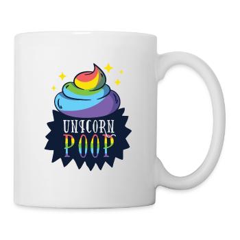 Einhorn unicorn poop - Tasse - Weiß - Rechts