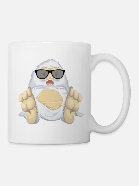 Yeti Schneemensch Bigfoot T-Shirt Geschenkidee - Tasse - Weiß