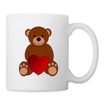 Teddy Bear Heart Bear Valentine's Day Gift Love - Mug - white - Right