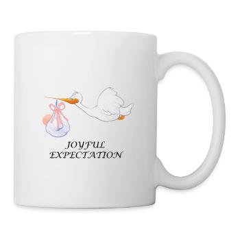 Pregnancy Pregnant Baby Birth Stork - Mug - white - Right