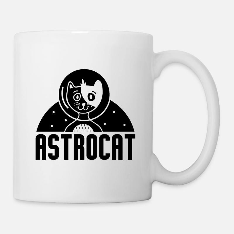 Katze Kätzchen Haustier Astronaut Geschenk - Tasse - Weiß