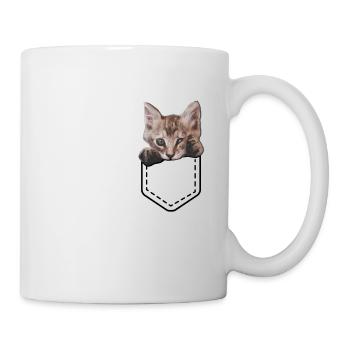 Chats, chat, dame, chat, amoureux, chat, figure - Mug blanc - blanc - Droite