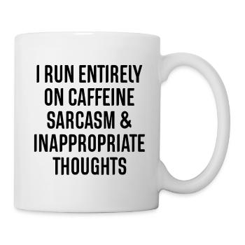 Coffee Caffeine Sarcasm Caffeine Saying Proverbs - Mug - white - Right
