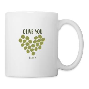 Olive heart love plant gift idea olive tree - Mug - white - Right