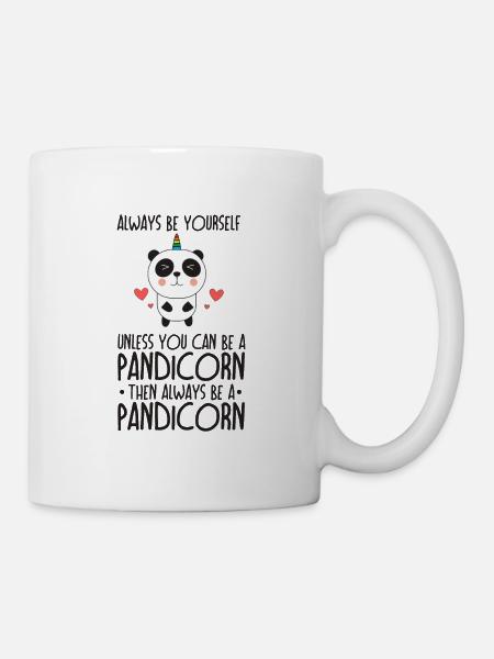 Pandicorn Panda Unicorn cadeau idée cadeau - Mug blanc - blanc